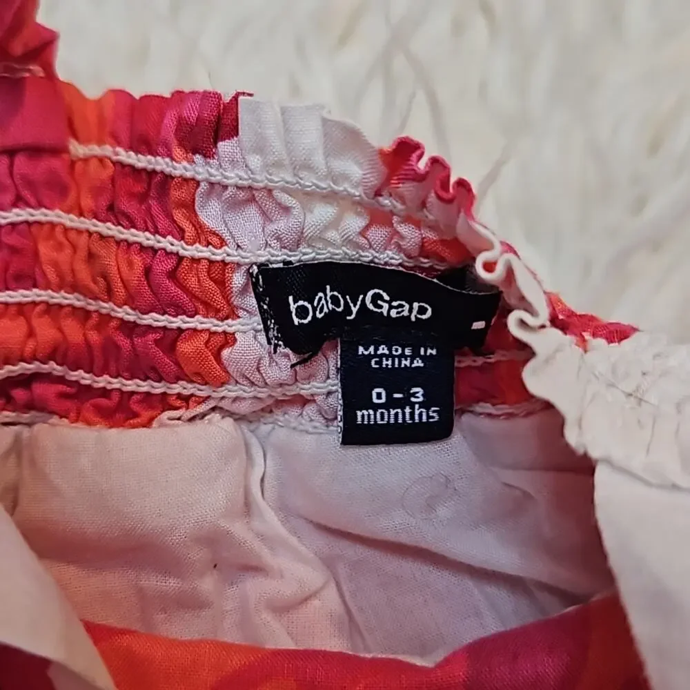 Baby Gap White and Orange Floral Dress